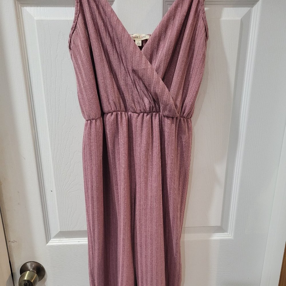 Rolla Coster Women's Jumpsuit, color lavender/pink, Size Large, Fitted fit
